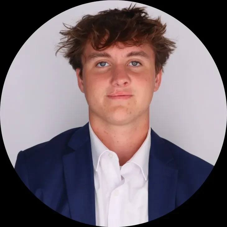 gavin Young man in suit, white background.